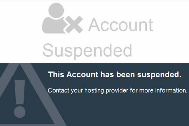 cpanel account suspended