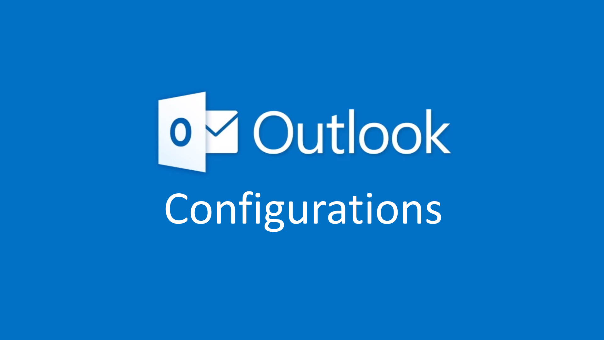 outlook configurations
